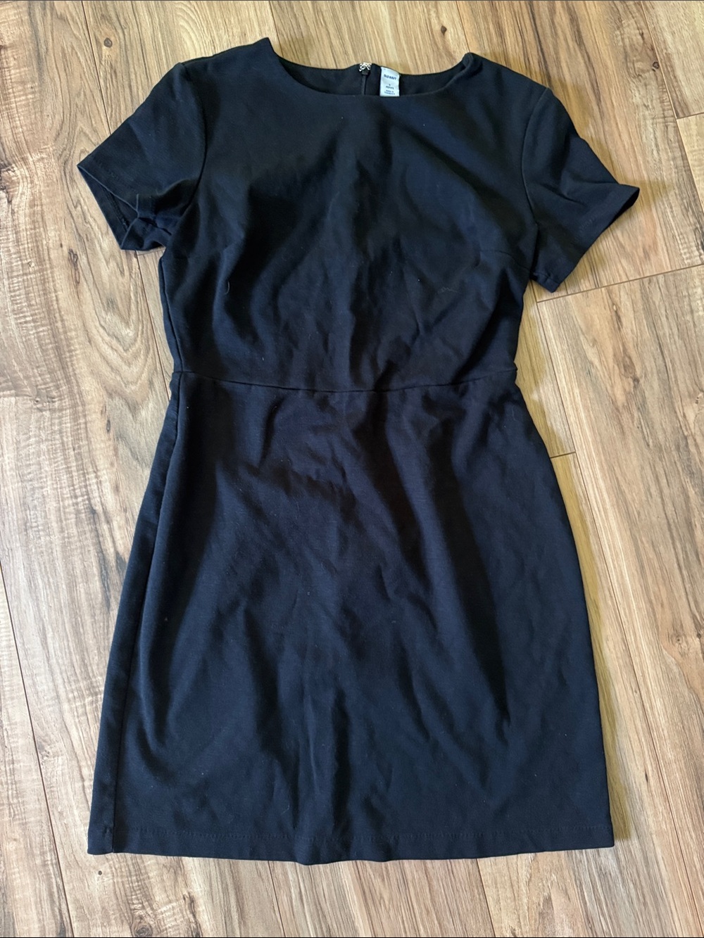 Old Navy Black Short-Sleeve Mini Dress